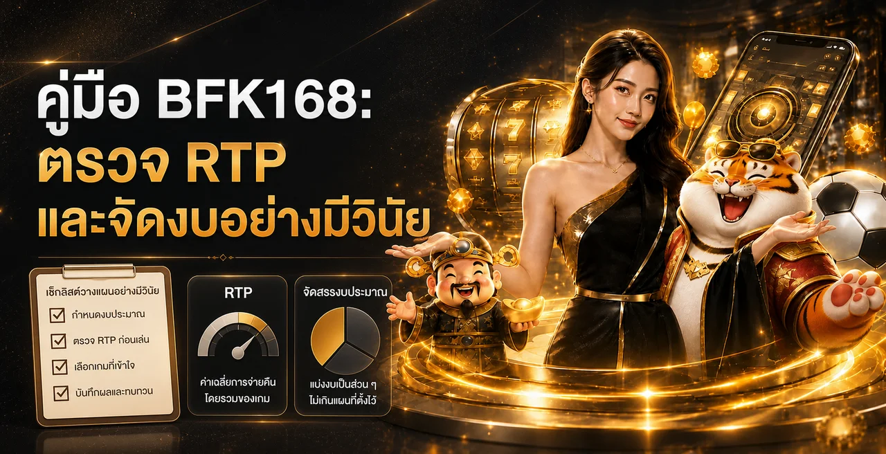 BFK168 คู่มือดู RTP และจัดงบสล็อตอย่างมีวินัย