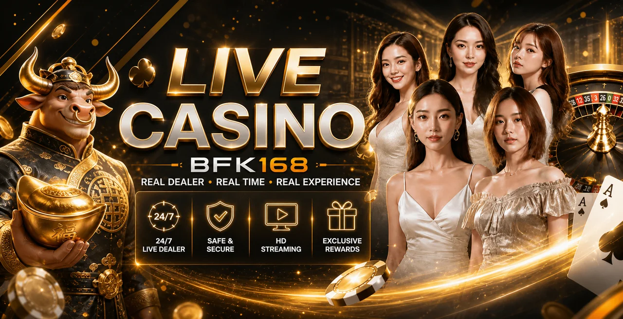 BFK168 คาสิโนออนไลน์สดในโทนดำทอง